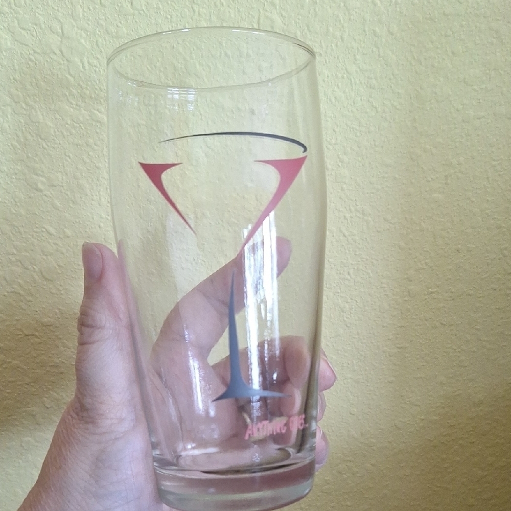 Anything Goes Clear Glass with Martini Graphic Design